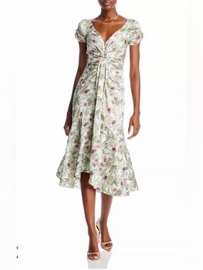 Cinq à Sept Walker Floral Ruched Midi-Dress